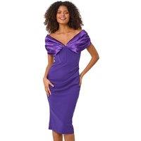 Dusk Bardot Stretch Midi Dress