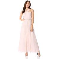 Bead Embellished Chiffon Maxi Dress