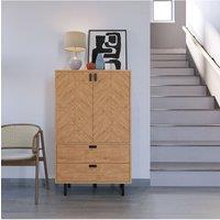 Seconique Leon 2 Door 2 Drawer Cabinet in Natural