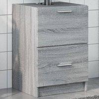 Berkfield Home Sink Cabinet Grey Sonoma 40x37x59 cm Engineered Wood | Size: 40 x 37 x 59 cm