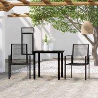 Berkfield Home 3 Piece Garden Dining Set Black