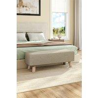 81cm W Beige Rectangular Tofu-shaped Footstool