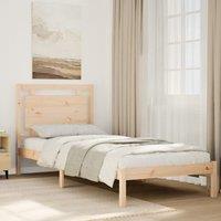 Berkfield Home Extra Long Bed Frame without Mattress 100x220 cm Solid Wood in Brown | Size: 100x220 cm