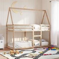 Berkfield Home Bunk Bed without Mattress 80x200 cm Solid Wood Pine in Brown
