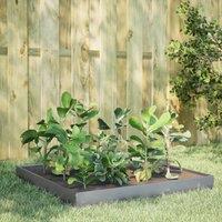 Berkfield Home Garden Raised Bed 100x100x18.5 cm Galvanised Steel in Silver
