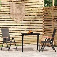 Berkfield Home 3 Piece Garden Dining Set Black
