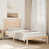 Berkfield Home Extra Long Bed Frame without Mattress 100x210 cm Solid Wood in Brown | Size: 100x210 cm