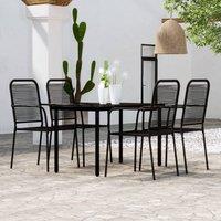 Berkfield Home 5 Piece Garden Dining Set Black