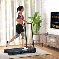 HOMCOM Electric Motorised Treadmill Walking Machine Foldable, Indoor Gym Fitness Exercise, with Remote Control in Blue