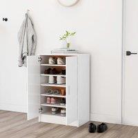 Berkfield Home Shoe Cabinet White 60x35x92 cm Engineered Wood | Size: 60 x 35 x 92 cm