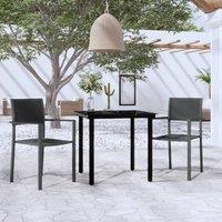 Berkfield Home 3 Piece Garden Dining Set Black