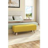 81cm W Yellow Rectangular Tofu-shaped Footstool