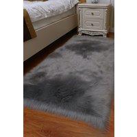 Retangular Super Soft Shaggy Area Rug Grey