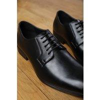 Where's That From Men's 'Elliot' Lace Up Derby Formal Dress Work Shoes in True Black | Size: 7