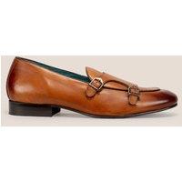 Oswin Hyde Men's Clifford Leather Monk Loafer in Tan | Size: 11
