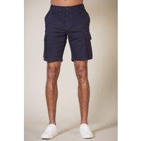 French Connection Men's Cotton Cargo Shorts in Navy | Size: Large