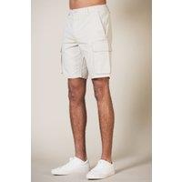 French Connection Men's Cotton Cargo Shorts in Stone | Size: XL