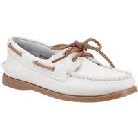 Sperry Women's Authentic 2 Eye Boat Shoe in White | Size: 5.5
