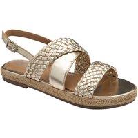 Ravel Women's 'Parton' Leather Slingback Sandals in Metallic Gold | Size: 7