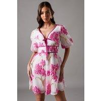 Coast Women's Jacquard Mini Dress in Pink | Size: 10