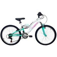 Basis Women's Vogue Junior Full Suspension Mountain Bike 24In Wheel in White
