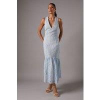 Coast Women's Lace Maxi Dress in Pale Blue | Size: 12