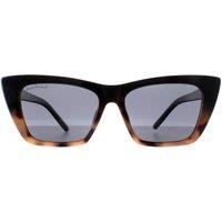 montana Women's Cat Eye Shiny Black Smoke Polarized MP64