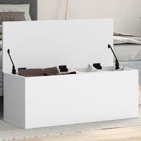 Berkfield Home Storage Box White 90x35x35 cm Engineered Wood | Size: 90 x 35 x 35 cm