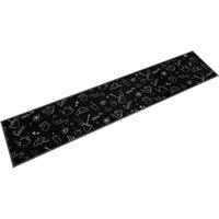 Berkfield Home Kitchen Rug Washable Morning Black 60x300 cm Velvet