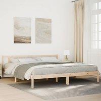 Berkfield Home Extra Long Bed Frame without Mattress 200x220 cm Solid Wood Pine in Brown