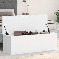 Berkfield Home Storage Box White 102x35x35 cm Engineered Wood | Size: 102 x 35 x 35 cm