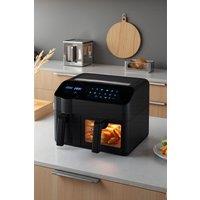 Dual Basket 9.5L Air Fryer Touch Screen 2 Drawers with 8 Programs,Time Sync Function & Free-Selection Mode in Each Drawer