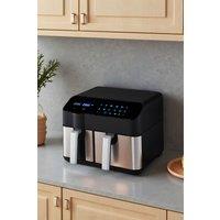Dual Basket 9.5L Air Fryer Touch Screen 2 Drawers with 8 Programs,Time Sync Function & Free-Selection Mode in Each Drawer