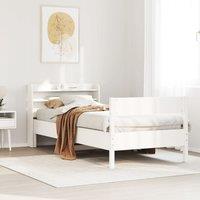 Berkfield Home Bed Frame without Mattress White 90x200 cm Solid Wood Pine