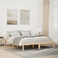 Berkfield Home Extra Long Bed Frame without Mattress 140x220 cm Solid Wood Pine in Brown