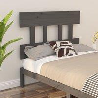 Bed Headboard Grey 103.5x3x81 cm Solid Wood Pine