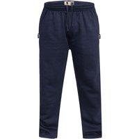 D555 Men's Albert Rockford Open Hem Kingsize Jogging Bottoms in Navy | Size: 4XL