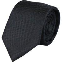 Paul Andrew Satin Silk Textured Tie Pocket Square Cuff Links in Black