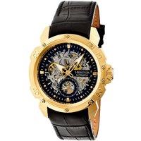 Conrad Skeleton Leather-Band Watch