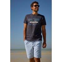 Weird Fish Men's Dewey Stripe Shorts in Ecru | Size: 38