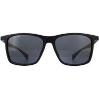 Hugo Boss Men's Rectangle Matte Black Grey Sunglasses