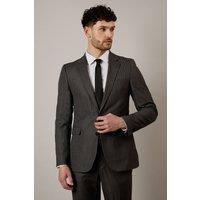 Burton Men's Grey Herringbone Slim Fit Suit Jacket | Size: 36R