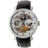 Aries Skeleton Leather-Band Watch