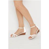 Long Tall Sally Women's Heel Wedge Sandals in White | Size: 10