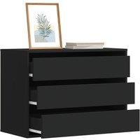 Corner Chest of Drawers Black 80x41x58 cm Engineered Wood