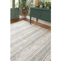 Kukoon Grey Cream Aztec Moroccan Destressed Berber Soft Pile Living Room Area Rugs & Runner | Size: 200 cm x 290 cm