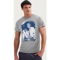 Elvisly Yours Men's The King Elvis Presley T-Shirt in Mid Grey | Size: 2XL