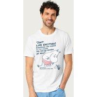 Moomin Men's Life Exciting pappa At Sea troll Quote T-Shirt in White | Size: Medium