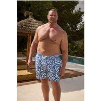 BadRhino Men's Abstract Swim Shorts in Dark Navy | Size: 2XL