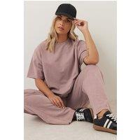 Yours Women's Acid Wash Wide Leg Joggers in Pink | Size: 30-32